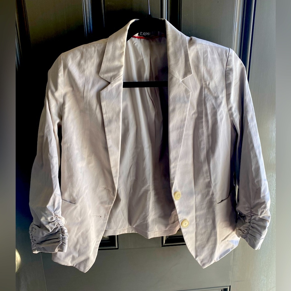 Express 3/4 sleeve Jacket Beige Size 10